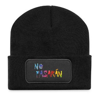 Pas de Pasaran - Beanie recyclé à patch - noir - Devant