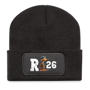 Rente 2026 Ente Rentner Rentnerin Ruhestand Lustig - Recycelte Patch Beanie - Dunkelgrau - Vorne