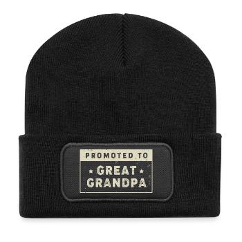Opi Großvater Enkel Enkelkind Opa - Recycelte Patch Beanie - Schwarz - Vorne