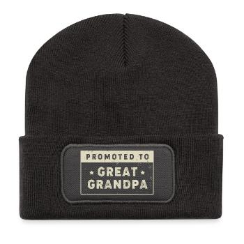 Papy Grand-père Petit-enfant Papy - Beanie recyclé à patch - charbon - Devant
