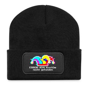 Error 404 Costume Not Found Nerd Carnival IT - Recycled Patch Beanie - black - Front