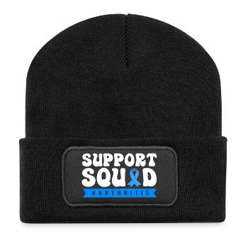 Arthritis Rheuma - Recycelte Patch Beanie - Schwarz - Vorne