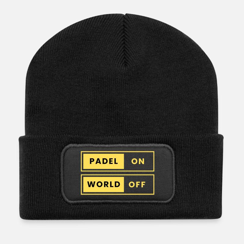 Padel World Off - Contrast Design - Beanie recyclé à patch - noir