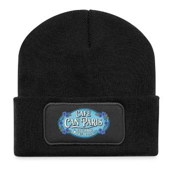 Mallorca Cafe Can Paris Sencelles - Recycelte Patch Beanie - Schwarz - Vorne
