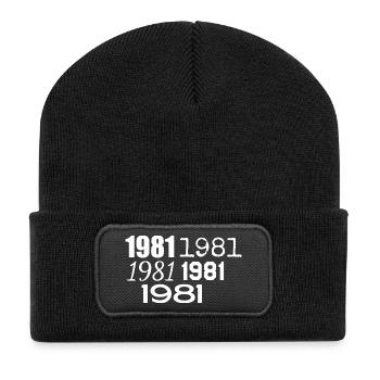 1981 - Recycelte Patch Beanie - Schwarz - Vorne