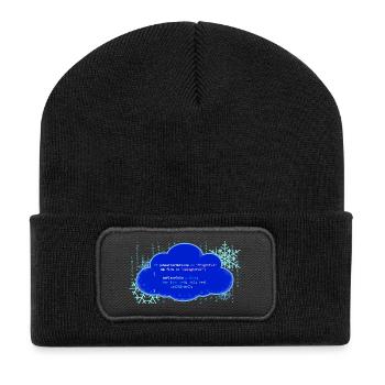 LaisseNeige () ; - Beanie recyclé à patch - noir - Devant