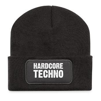 Hardcore Techno Distressed - Recycled Patch Beanie - dark grey - Front