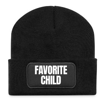 Enfant préféré - Beanie recyclé à patch - noir - Devant