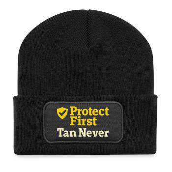 Culture SPF Identité Soins de la peau Humour - Beanie recyclé à patch - noir - Devant