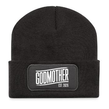 Godmother Est 2026 - Recycled Patch Beanie - dark grey - Front