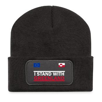 Je Soutiens Groenland -  Greenland  - Beanie recyclé à patch - charbon - Devant