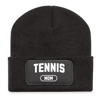maman de tennis - Beanie recyclé à patch - charbon - Devant
