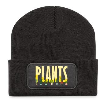 Pflanzenliebhaber Liebe Pflanzen Sukkulente Blumen - Recycelte Patch Beanie - Dunkelgrau - Vorne