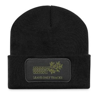 Art de la bande de rodée de pneu arbre Leave Only Tracks - Beanie recyclé à patch - noir - Devant