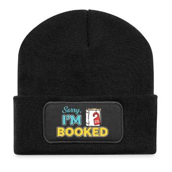 Désolé, je suis complet - Beanie recyclé à patch - noir - Devant
