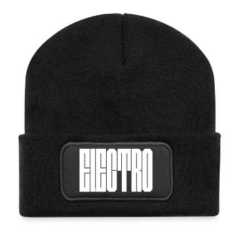 Monochrome Vertical Glyphs - Recycled Patch Beanie - black - Front
