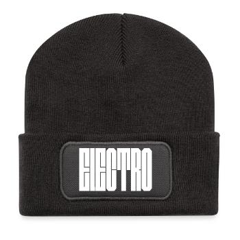 Monochrome vertikale Glyphen - Recycelte Patch Beanie - Dunkelgrau - Vorne