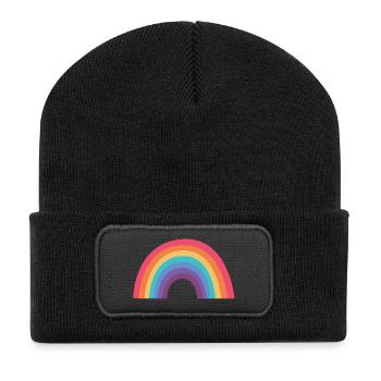 Arches arc-en-ciel - Beanie recyclé à patch - noir - Devant