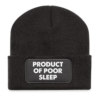 Product Of Poor Sleep - Recycelte Patch Beanie - Dunkelgrau - Vorne