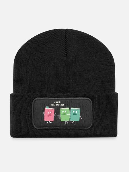 Reader Bookaholic Love Books Lesezeichen – Lustiges Buch - Recycelte Patch Beanie - Schwarz