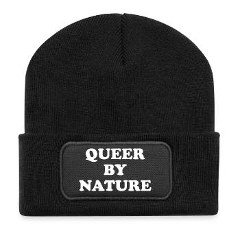 Queer by Nature - Recycled Patch Beanie - black - Front