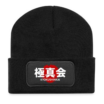 Kyokushin Karate Dojo GYM Kanji japonais - Beanie recyclé à patch - noir - Devant