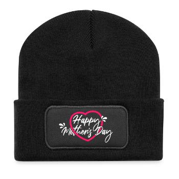 Bonne chemise de la fête des mères - Beanie recyclé à patch - noir - Devant