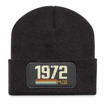 Mai 1972 - Recycelte Patch Beanie - Dunkelgrau - Vorne
