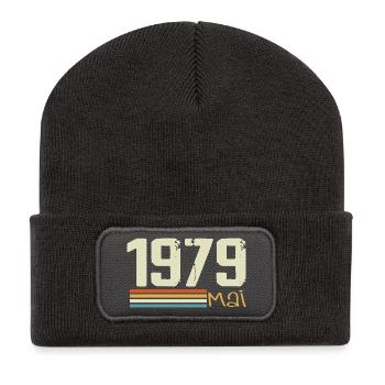 Mai 1979 - Recycelte Patch Beanie - Dunkelgrau - Vorne