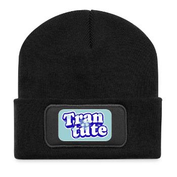 Echte Trantüte im Dienst - Recycelte Patch Beanie - Schwarz - Vorne