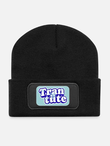 Real tranbage in service - Recycled Patch Beanie - black