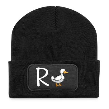 Rente - Recycelte Patch Beanie - Schwarz - Vorne