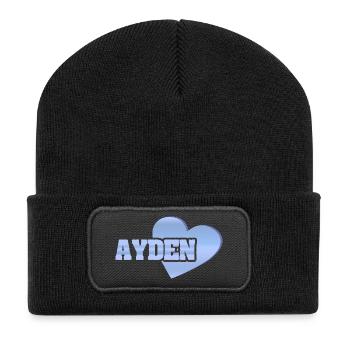 Love Ayden - Recycled Patch Beanie - black - Front