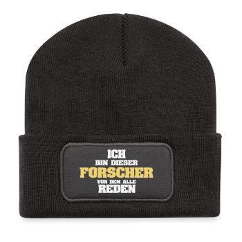 Arbeit Forscher - Recycelte Patch Beanie - Dunkelgrau - Vorne