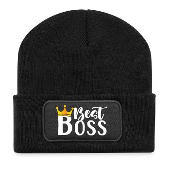 Die beste, beste Managerin aller Zeiten, CEO Women Girl - Recycelte Patch Beanie - Schwarz - Vorne