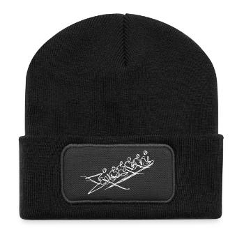 Rowing Team Sketch - Recycled Patch Beanie - black - Front
