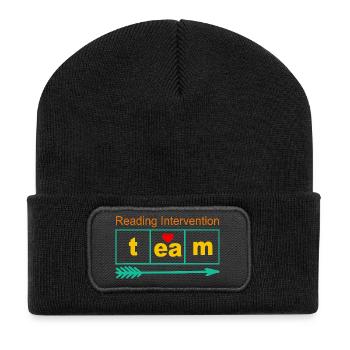 Reading Intervention Team Emblem - Recycelte Patch Beanie - Schwarz - Vorne