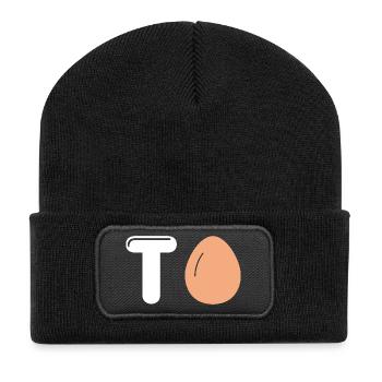 T'Oeuf = Teuf Tenue Tekno Tribe Acid Tenue soirée - Beanie recyclé à patch - noir - Devant