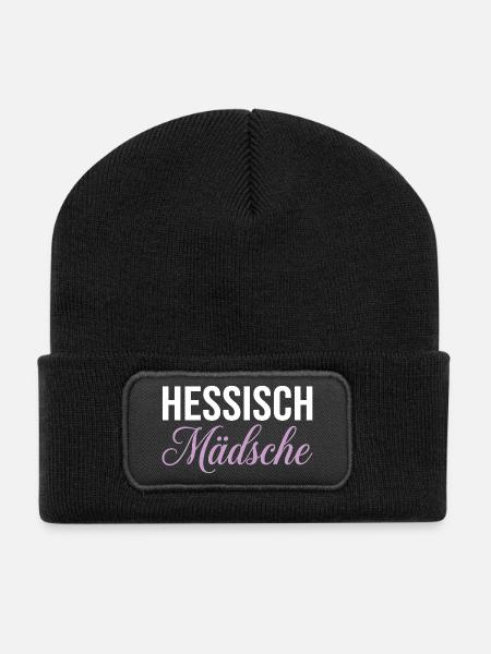 Hessisch Mädische Stil - Recycelte Patch Beanie - Schwarz