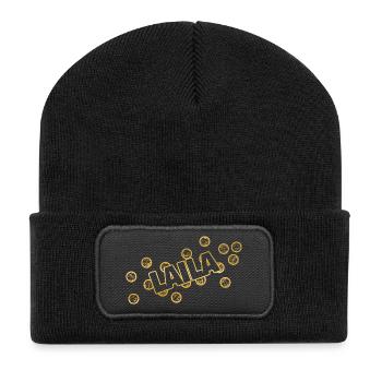 Vorname Laila - Recycelte Patch Beanie - Schwarz - Vorne