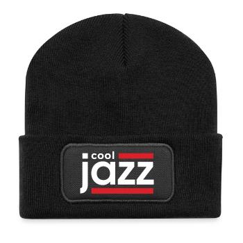 Cool Jazz Logo with Red Bars - Recycled Patch Beanie - black - Front