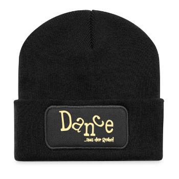 Tanzsprüche Tanzen Reihe - Recycelte Patch Beanie - Schwarz - Vorne