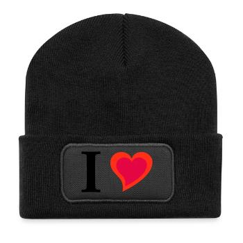 J'Aime - Beanie recyclé à patch - noir - Devant