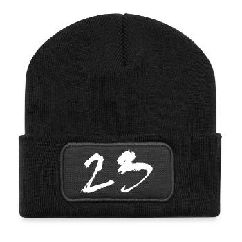 23 - Beanie recyclé à patch - noir - Devant