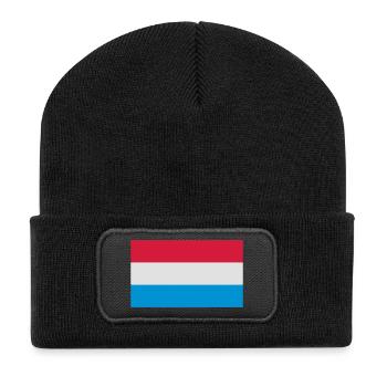 National flag of Holland - Recycled Patch Beanie - black - Front