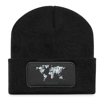 refugees_welcome - Recycelte Patch Beanie - Schwarz - Vorne