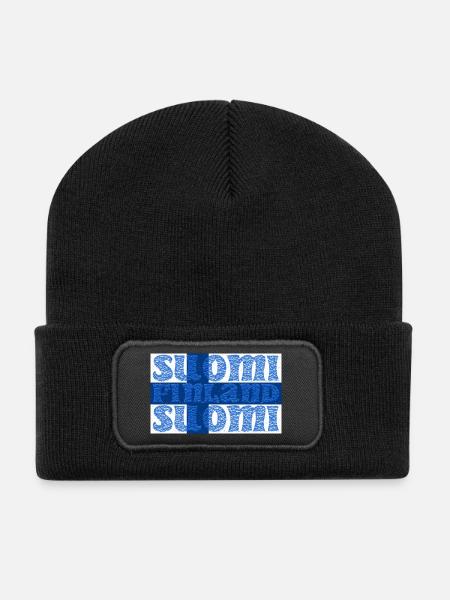 Finland Finland flag - Recycled Patch Beanie - black