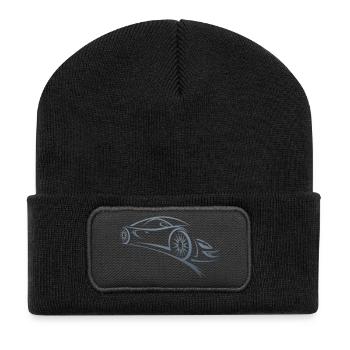 voiture de sport - Beanie recyclé à patch - noir - Devant