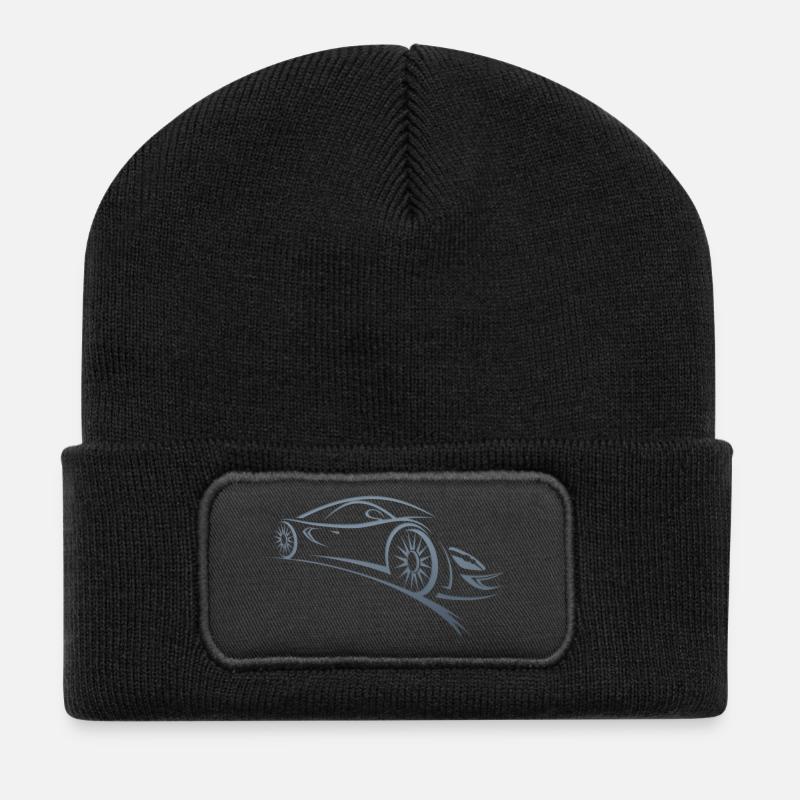 Sportscar - Recycelte Patch Beanie - Schwarz