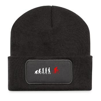 EVOLUTION bicycle cycling bike - Recycelte Patch Beanie - Dunkelgrau - Vorne